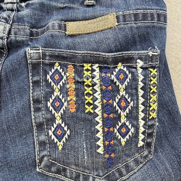 Cowgirl Tuff Jeans Women's 24x33 (0) Blue Aztec Mustang Boot Cut Embroidered - Picture 6 of 16
